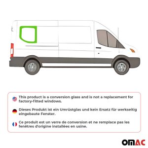 Ford Transit Rear Side Fixed Glass - Omac - Galaxy - 2015-2025